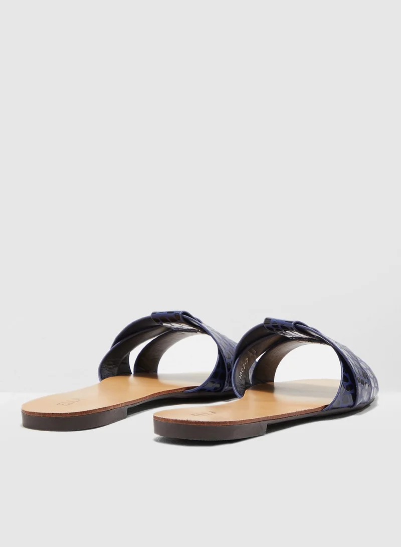ELLA Woven Design Flat Sandal