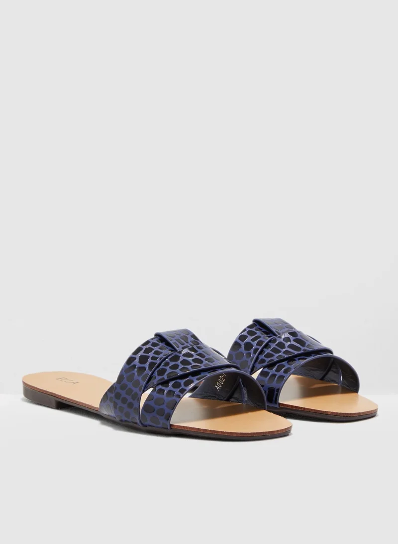 ELLA Woven Design Flat Sandal