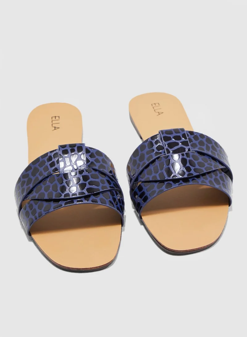 ELLA Woven Design Flat Sandal
