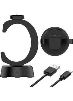 إيروريكس قاعدة شحن بديلة مضادة للانزلاق من السيليكون لساعة Redmi Watch 5 Active Watch 5 Lite مع كابلات شاحن من النوع C باللون الأسود  - Image 2