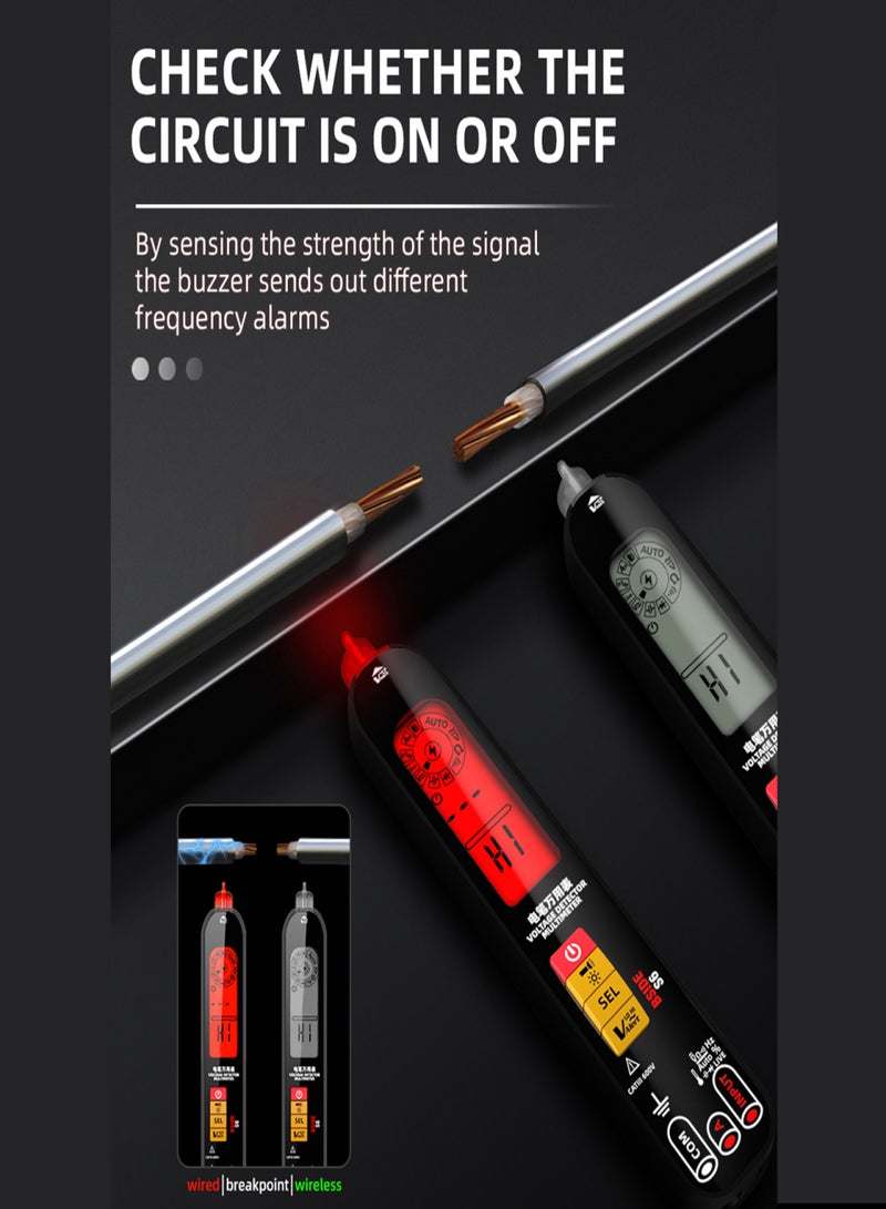 BSIDE S6 Digital Multimeter Professional Voltage Resistance Frequency Capacitance Measurement Tester Digital Backlight Display Multitester NCV Voltage Detector True RMS Tester - Image 2