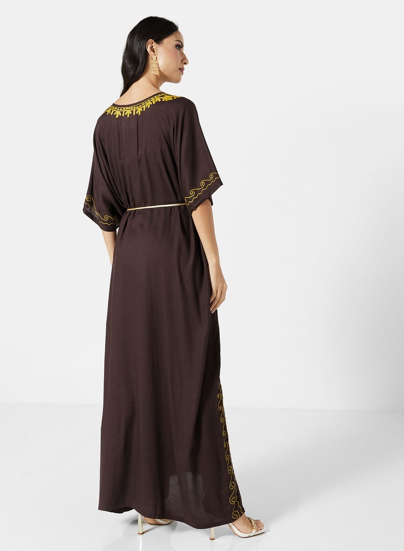 ARABIAN CLOSET EMBROIDERED KAFTAN  - Image 2