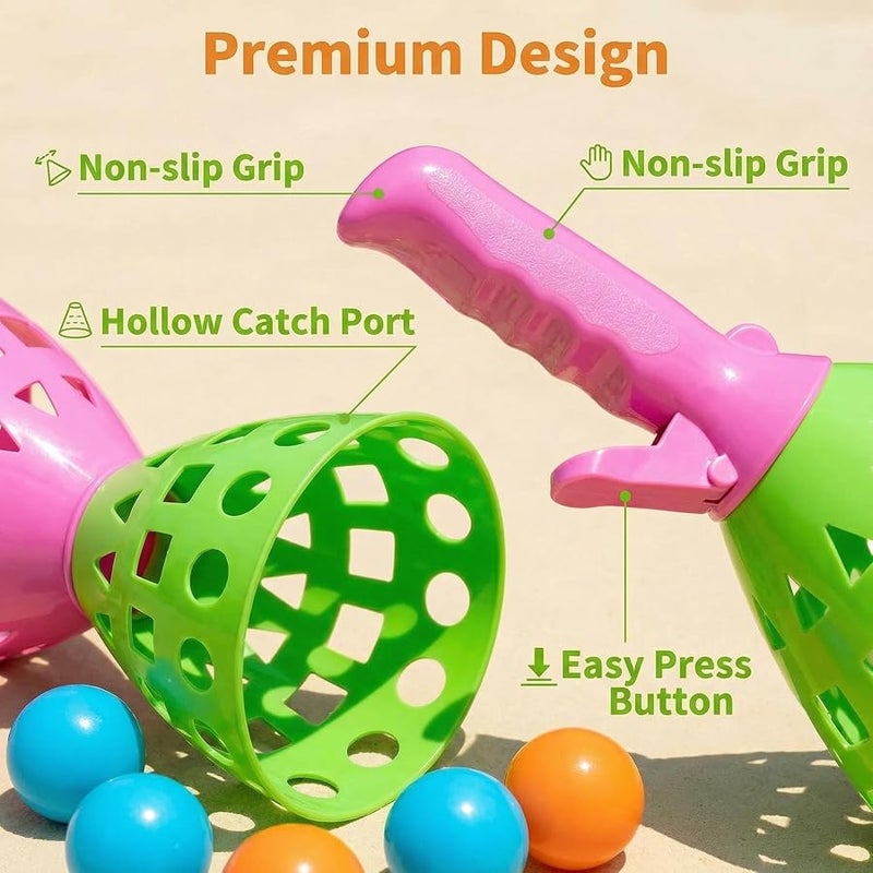Bennol 4 Pack Outdoor Game Toys for Kids Boys with 20 Balls Pop Pass Catch Ball Game Outside Toys Gifts for 3 4 5 6 7 8+ Year Old Boys Kids Outside Outdoor Gifts for Ages 3-5 4-8 - Image 4