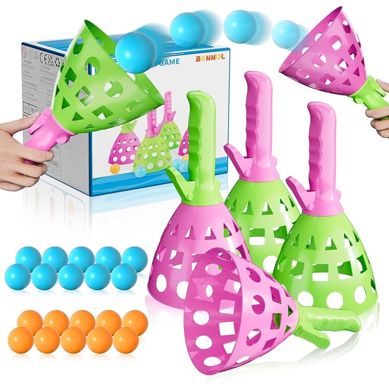 Bennol 4 Pack Outdoor Game Toys for Kids Boys with 20 Balls Pop Pass Catch Ball Game Outside Toys Gifts for 3 4 5 6 7 8+ Year Old Boys Kids Outside Outdoor Gifts for Ages 3-5 4-8 - Image 1