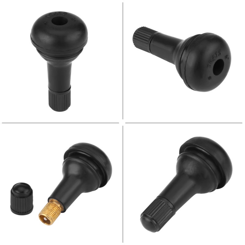 Car Valve Stem: 10-Piece TR415 Rubber Snap In - Cold Heat Ozone Resistant Auto Wheel Valve for Car Tire Maintenance - Image 3