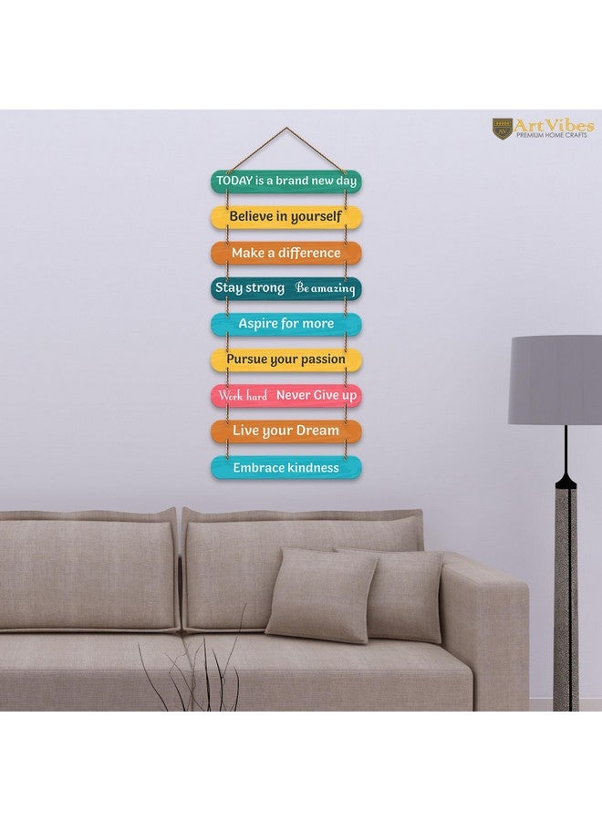 Artvibes Self Motivation Quotes Mdf Wooden Wall Hanging for Home Livingroom Art Items | Home Decor Items | Gifts | Wall Art For Hall | Modern Wall Decorative Accessories for Decoration (WH_9311N) - Image 3