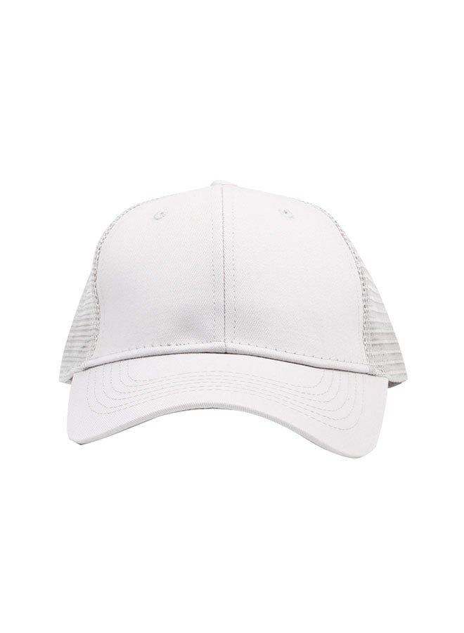 Mesh Baseball Cap White/Grey - Image 2