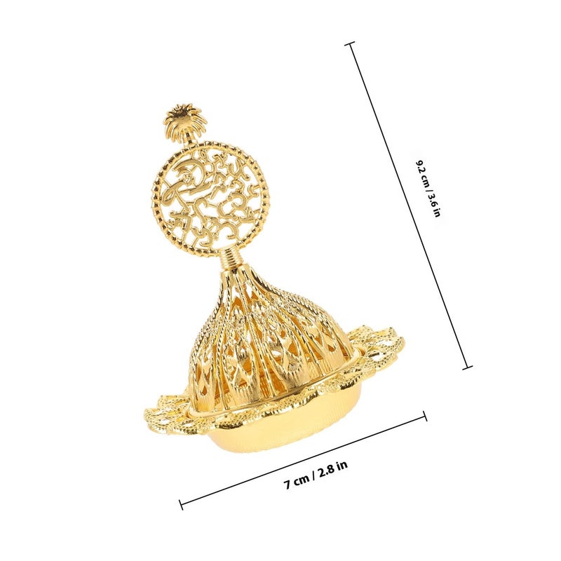 Gold Metal Cone Incense Burner Mini Decorative Censer For Home Aromatherapy Meditation - Image 3