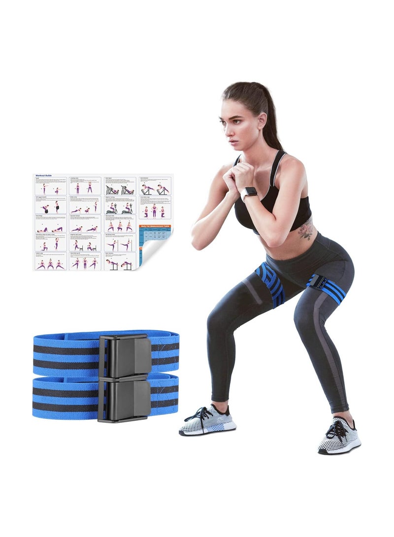 RATSAW Women's Hip Blood Flow Restriction Band Blood Flow Occlusion Fabric Resistance Band Adjustable Muscle Taining Band For Hip, Fitness Thigh and Squat Exercises  - Image 2