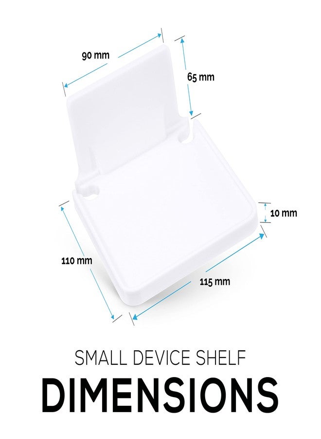 Brainwavz Screwless Wall Mount Shelf for Security Cameras, Baby Monitors, Speakers & More, Universal Holder, Strong Adheasive, No Mess (White) - Image 5