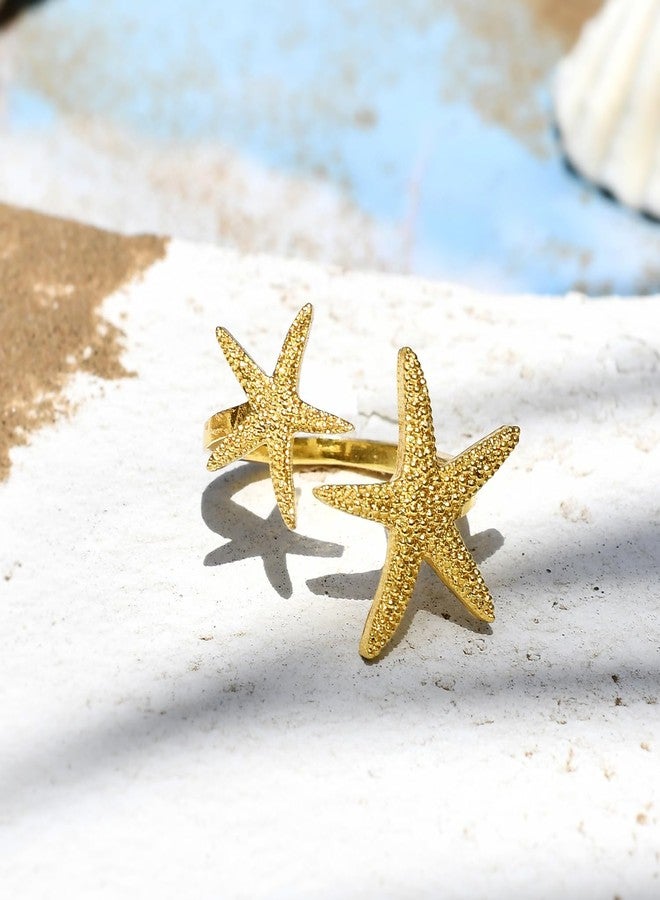 VOYLLA Hawaii Starfish Open Finger Ring, Statement Rings For Women, Boho, Vacation, Travel - Image 2