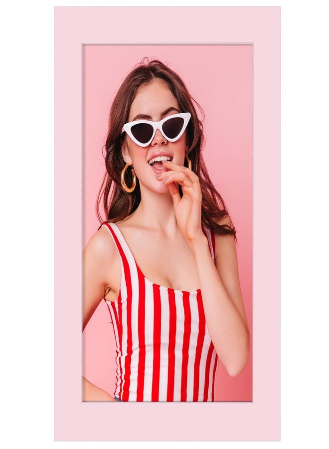 توينج إطار صور TWING مقاس 4×6، إطار صور وردي فاتح لعرض صور مقاس 3.5×5 مع إطار داخلي أو 4×6 بدون إطار داخلي، إطار صور ملون للتعليق على الحائط أو العرض على الطاولة، هدية مثالية للعائلة والأصدقاء، عبوة واحدة - Image 1