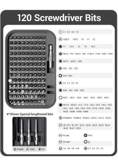 BORTONY Screwdriver Set 130 in 1 Electronics Tool Kit with 121 Bits Magnetic Repair Tool Kit with Tweezer Flat Phillips Pentalobe Torx Star Screwdriver for Computer Xbox iPhone PC  - Image 2