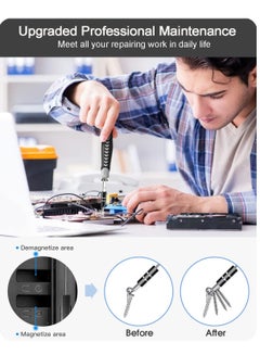 BORTONY Screwdriver Set 130 in 1 Electronics Tool Kit with 121 Bits Magnetic Repair Tool Kit with Tweezer Flat Phillips Pentalobe Torx Star Screwdriver for Computer Xbox iPhone PC  - Image 3