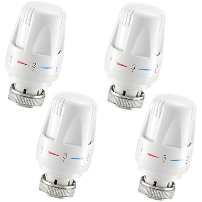 SET OF 4 HEATING THERMOSTAT, THERMOSTAT HEATING M30 X 1.5, RADIATOR THERMOSTAT, THERMOSTATIC VALVE THERMOSTATIC VALVE HEAD, THERMOSTAT HEAD RADIATOR VALVE FOR HOME OFFICE - Image 2