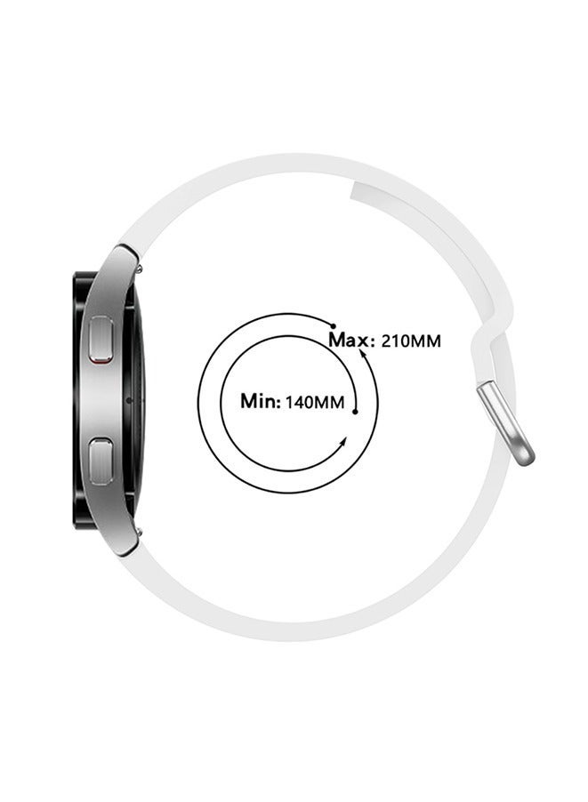 Beauenty Samsung Galaxy Watch 6 Replacement Silicone Wrist Watch Band Strap,compatible With Samsung Galaxy Watch 4/Galaxy Watch 5/Galaxy Watch 6(white) - Image 3