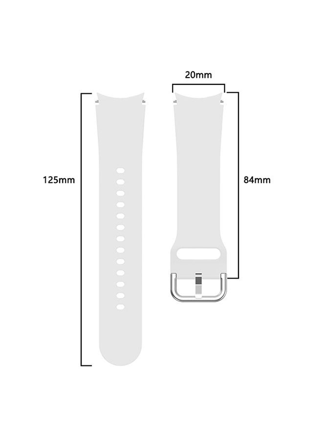 Beauenty Samsung Galaxy Watch 6 Replacement Silicone Wrist Watch Band Strap,compatible With Samsung Galaxy Watch 4/Galaxy Watch 5/Galaxy Watch 6(white) - Image 2