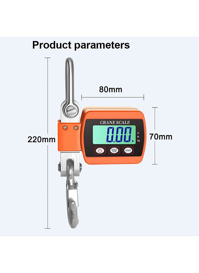 Generic LCD Digital Display Crance Scale 0.05-500kg Portable Industrial Electronic Heavy Duty Weight Hook Crane with Unit Change Function  - Image 5