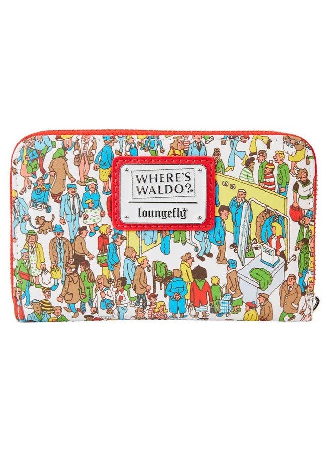 Loungefly Where'S Waldo Allover Print Faux Leather Zip Around Wallet - Image 4
