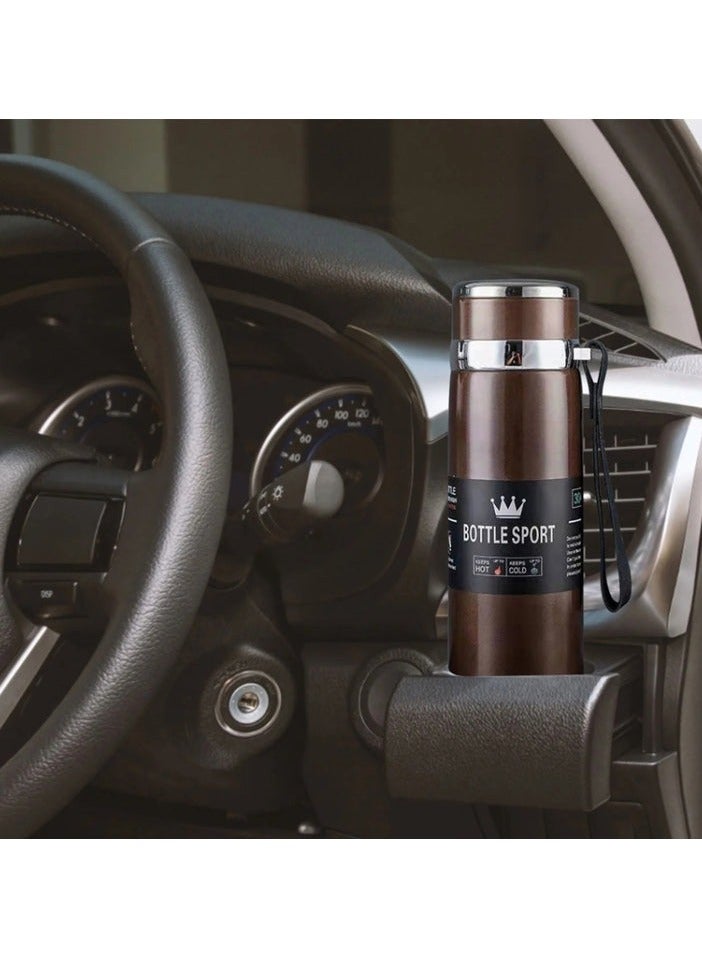 دينكس زجاجة مياه حرارية مفرغة من الفولاذ المقاوم للصدأ , كوب سفر من الفولاذ المقاوم للصدأ DENX مع وقت احتفاظ بالمشروبات الباردة والساخنة لأكثر من 12 ساعة يستخدم ككوب قهوة وزجاجة ماء وكوب حراري - Image 2