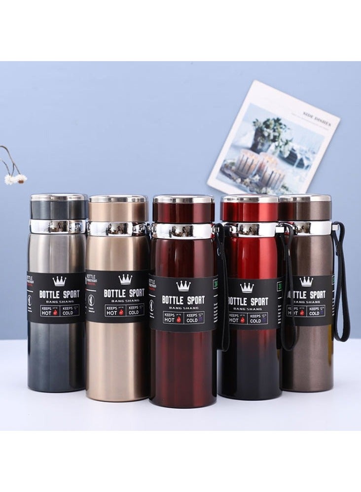 دينكس زجاجة مياه حرارية مفرغة من الفولاذ المقاوم للصدأ , كوب سفر من الفولاذ المقاوم للصدأ DENX مع وقت احتفاظ بالمشروبات الباردة والساخنة لأكثر من 12 ساعة يستخدم ككوب قهوة وزجاجة ماء وكوب حراري - Image 3