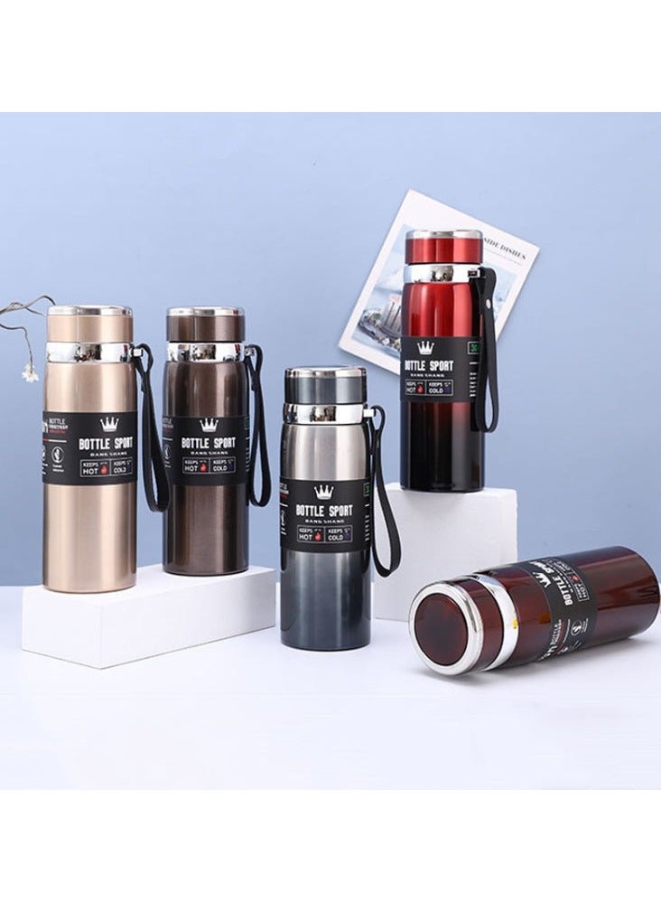 دينكس زجاجة مياه حرارية مفرغة من الفولاذ المقاوم للصدأ , كوب سفر من الفولاذ المقاوم للصدأ DENX مع وقت احتفاظ بالمشروبات الباردة والساخنة لأكثر من 12 ساعة يستخدم ككوب قهوة وزجاجة ماء وكوب حراري - Image 4