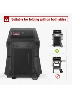 KingKong Kingkong 7105 Premium Cover for Weber 210 Series Gas Grills with Both Collapsed (Not Fit for Spirit II E-210), Black  - Image 2