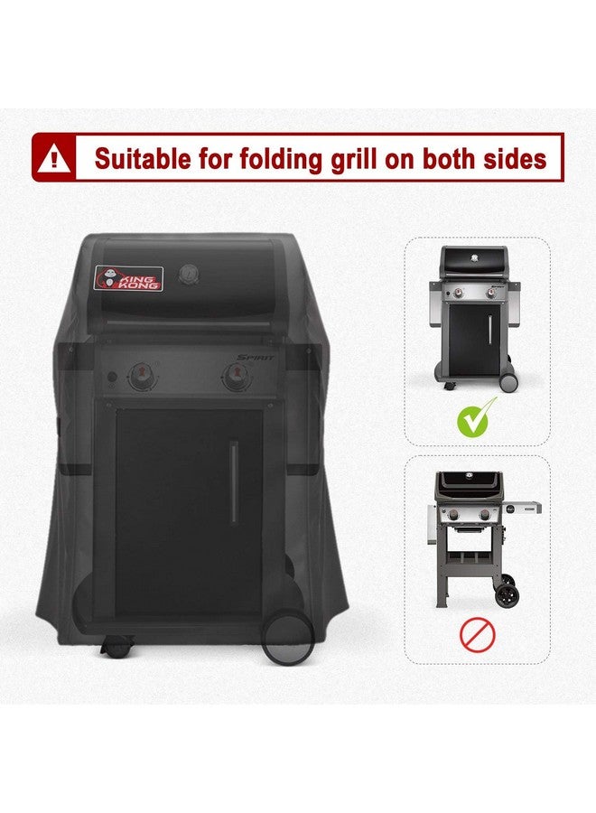 KingKong Kingkong 7105 Premium Cover for Weber 210 Series Gas Grills with Both Collapsed (Not Fit for Spirit II E-210), Black  - Image 2