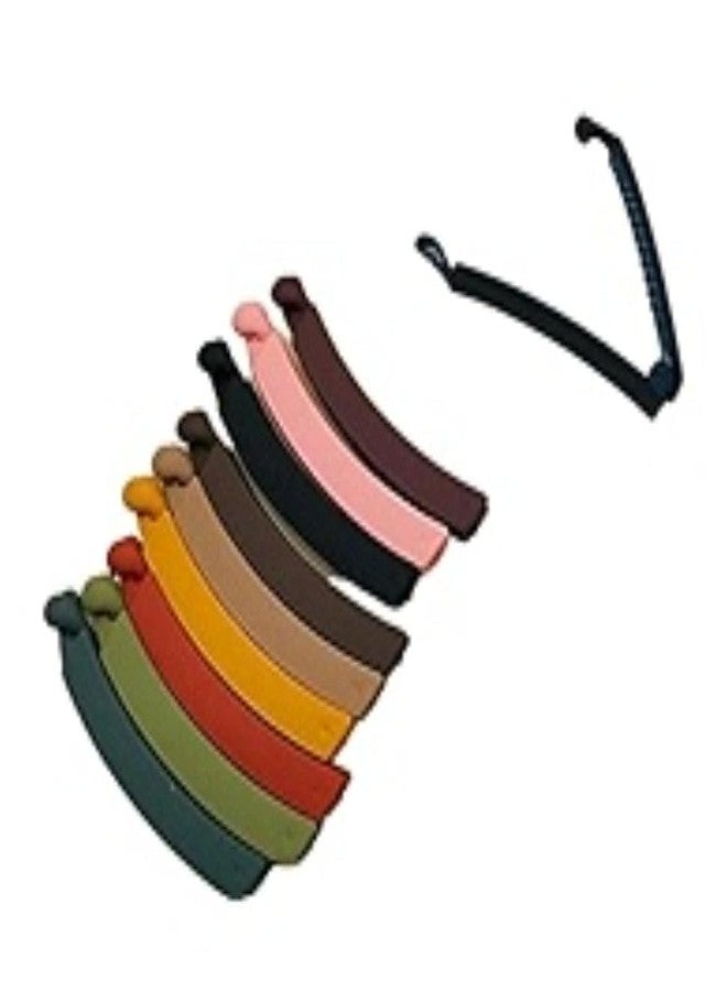 GLIMM Matte Banana Hair Claw Clip, Aesthetic Korean style Butterfly Hair Clutch For Thick/Thin Hair for Women Hair Accessories(Pack of 3)(Random Color) (B) - Image 5