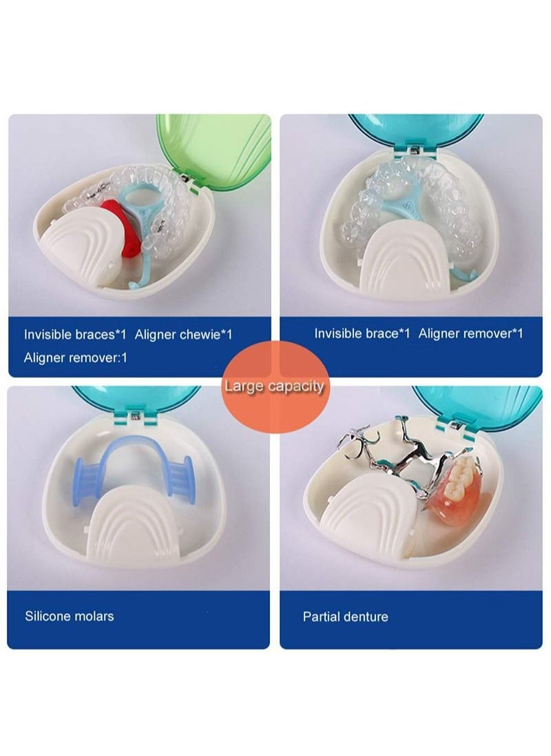 Y-Kelin - Press-to-Open Retainer Case Retainer Container Partial Denture Box for Dentures, Clear Braces, Mouth Guard, Night Guard and Retainers - Image 1