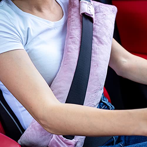 Wumimi Mastectomy Pillow Post Surgery Seat Belt Pillow Cushions Pads Protector for Breast Cancer Port Pacemaker Heart Surgery C-Section Recovery (Pink) - Image 1