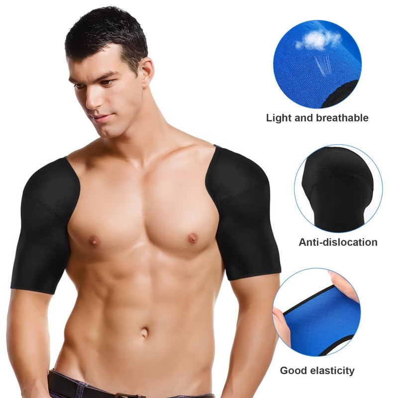 EXCEART SBR Double Shoulder Brace - Double Shoulder Support Wrap Protector Shoulder Strap Brace for Outdoor Hiking Lifting Sports - Image 5