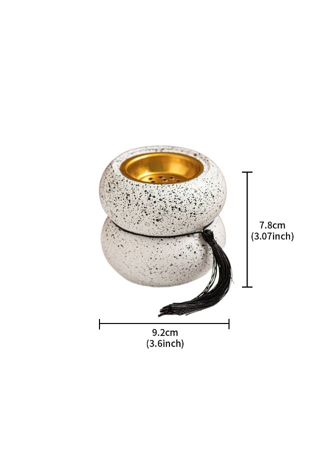 Incense burner with aroma diffuser, modern creative resin pot-shaped incense burner, home decoration accessory
