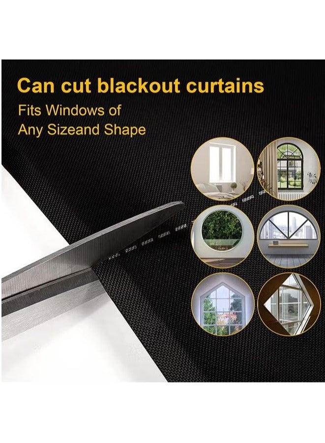 XiuWoo Blackout Blind 420D Black Out Fabric Portable Blackout Blinds Easy Stick On Window for Home Office Nursery Bedroom Car No Drill Travel Blackout Blind  - Image 2