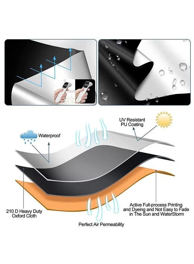 XiuWoo Blackout Blind 420D Black Out Fabric Portable Blackout Blinds Easy Stick On Window for Home Office Nursery Bedroom Car No Drill Travel Blackout Blind  - Image 3