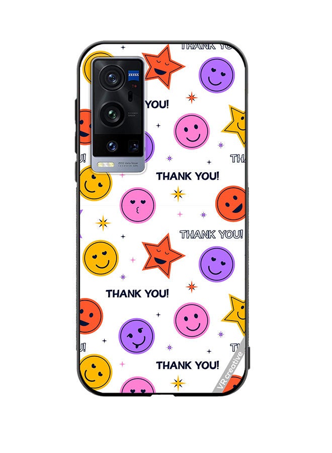 VR CREATIVE Protective Case Cover For Vivo X60 Pro Plus Thank You Seamless Design Multicolour - Image 1