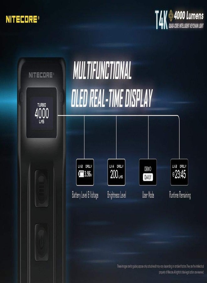 نايت كور مجموعة نايت كور: مصباح يدوي XP-L2 قابل لإعادة الشحن من النوع C بقوة 4000 لومن مع سلسلة مفاتيح صغيرة بتصميم مستقبلي وكابل USB من النوع C من إيكو-سينسا مجانًا - Image 5