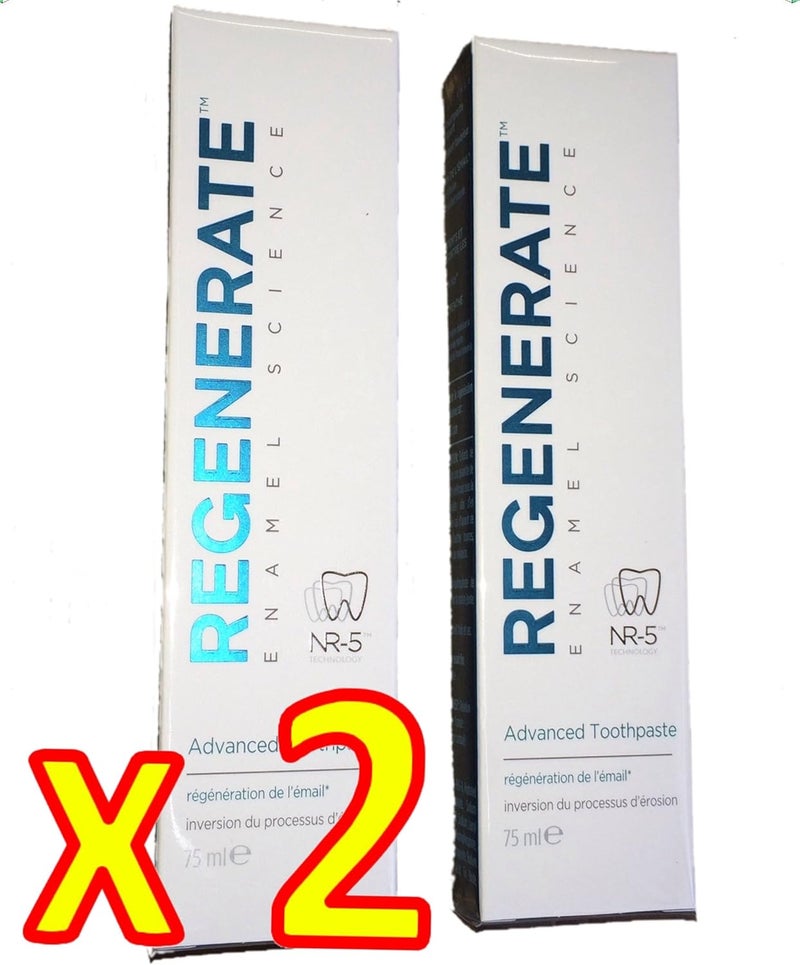 Regenerate Enamel Science Advanced Toothpaste 75ml Pack of 2 - Image 1