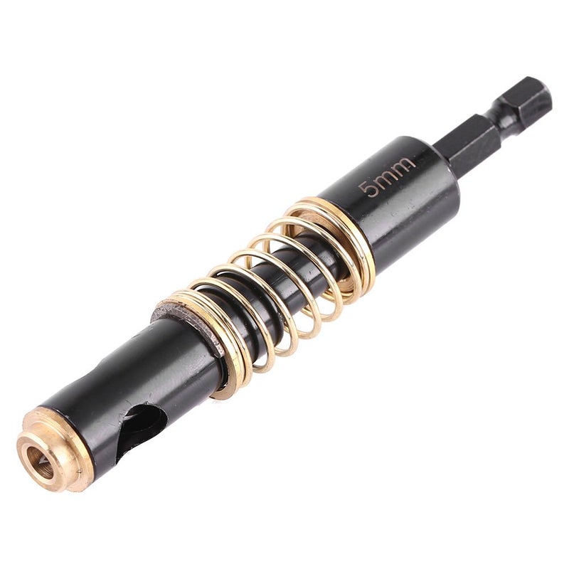 Hilitand 1/4" Black Hinge Drill Bits Reaming Drilling Wood Plastic Hex Shank for Woodworking (5mm) - Image 1