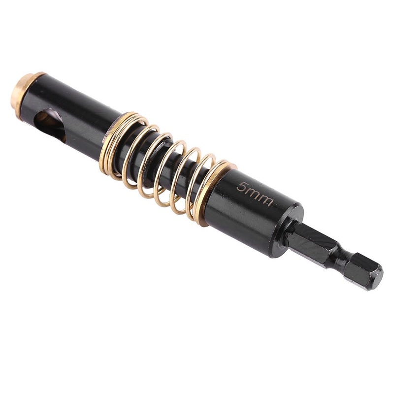 Hilitand 1/4" Black Hinge Drill Bits Reaming Drilling Wood Plastic Hex Shank for Woodworking (5mm) - Image 2