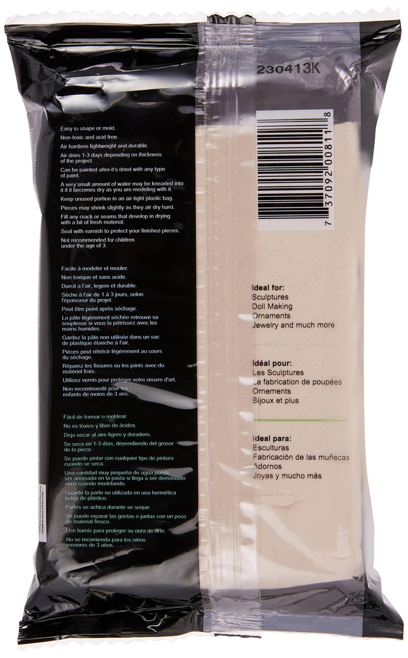 Creative Paperclay for Modeling Compound, 16-Ounce, White, 4" x 1" x 8" (Length x Width x Height) - Image 2