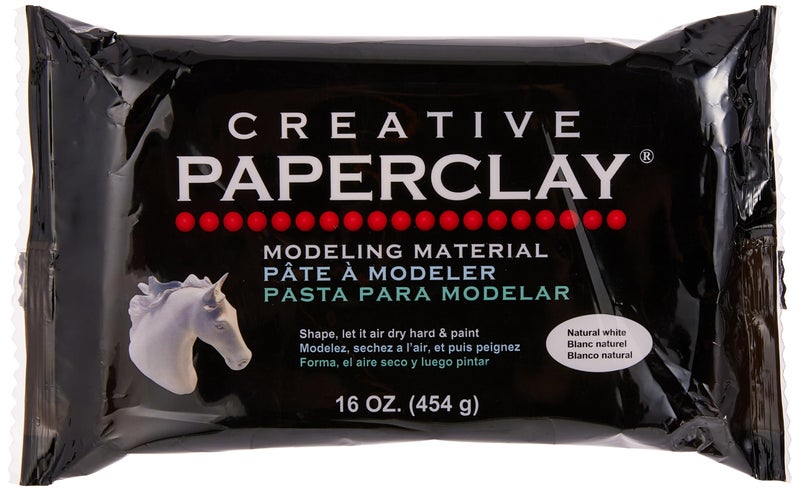 Creative Paperclay for Modeling Compound, 16-Ounce, White, 4" x 1" x 8" (Length x Width x Height) - Image 1