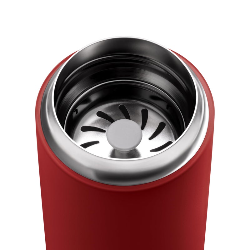 Fellow 16 oz Carter Move Travel Mug - Vacuum-Insulated Stainless Steel Travel Coffee Mug - Coffee Tumbler with Ceramic Interior and Splash Guard - Red - Image 2