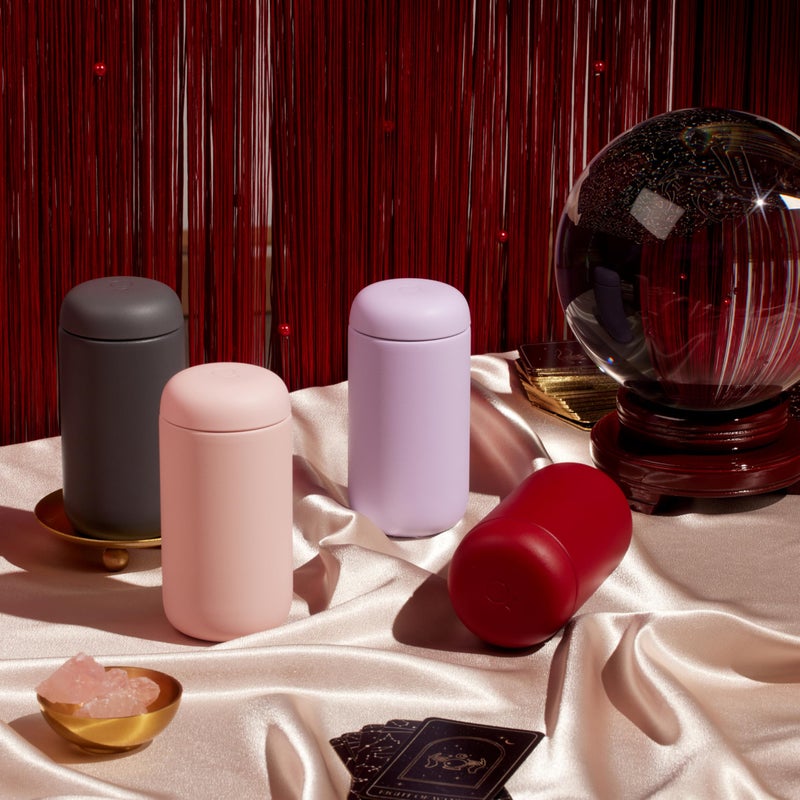 Fellow 16 oz Carter Move Travel Mug - Vacuum-Insulated Stainless Steel Travel Coffee Mug - Coffee Tumbler with Ceramic Interior and Splash Guard - Red - Image 4