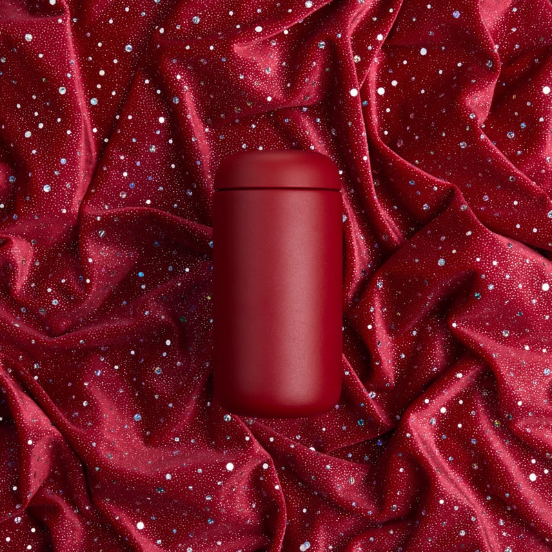 Fellow 16 oz Carter Move Travel Mug - Vacuum-Insulated Stainless Steel Travel Coffee Mug - Coffee Tumbler with Ceramic Interior and Splash Guard - Red - Image 5