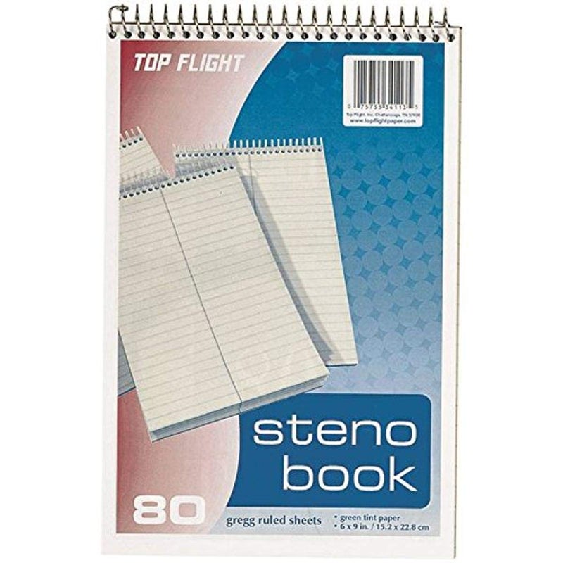 Top Flight Steno Book, 6 x 9 In, White, 80 Sheets - Image 4