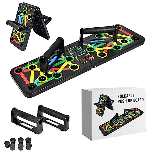 URBANFIX Pushup Board Portable Multi-Function Foldable 12 in 1 Push Up Bar Handles for Floor Professional Push Up Strength Training Equipment | Home Workout Equipmet for Men Women - Image 1