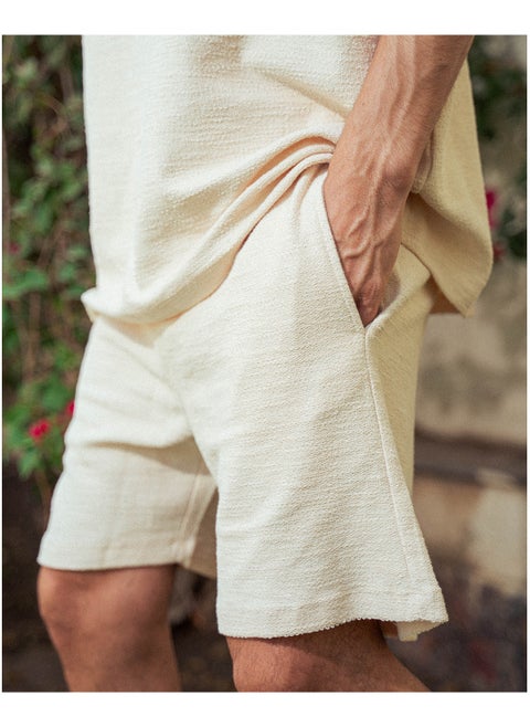Men's Textured Beige Short