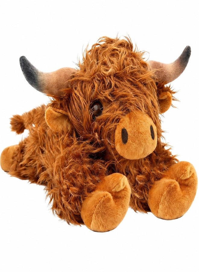 JOD® 5lbs Highland Cow Weighted Stuffed Animals, 22inch Giant Highland Cow Gift Plushie Toy, Cute Stuffed Animal Highland Cattle Plush Pillow Women Adults Kid Bedtime Highland Cattle (5 Pounds) - Image 1