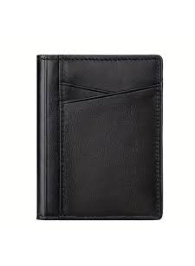 Men’s Minimalist Slim Genuine Leather Card Holder, RFID Blocking Thin Wallet for ID, Credit, and Passport Cards